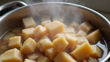 Mơ thấy luộc khoai sọ chín bùi
