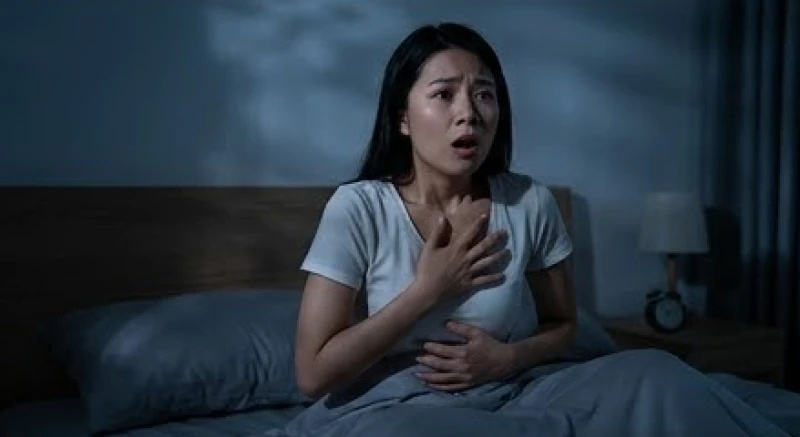 Mơ thấy ma đuổi là điềm gì: Giải mã bối cảnh & cách hóa giải 4 Phụ nữ bừng tỉnh giữa đêm ôm ngực thở dốc sau khi trải qua giấc mơ thấy ma đuổi bóp cổ