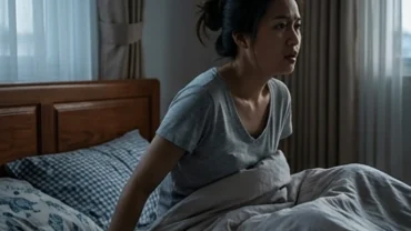 Người phụ nữ lo lắng khi thức giấc sau giấc mơ thấy mèo cắn chảy máu tay