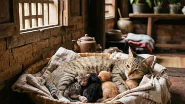 Hình ảnh đàn mèo sơ sinh khỏe mạnh minh họa cho những điềm báo tốt lành khi mơ thấy mèo con mới đẻ trong phong thủy