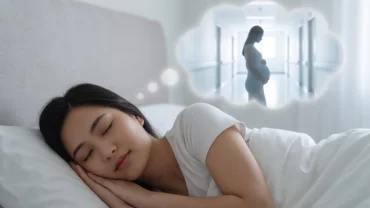 Người phụ nữ toát mồ hôi khi mơ thấy mình có bầu đi đẻ giữa không gian mờ ảo của tiềm thức