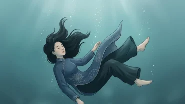 Hình ảnh minh họa cho điềm báo tâm lý và phong thủy khi bạn mơ thấy mình rơi xuống nước