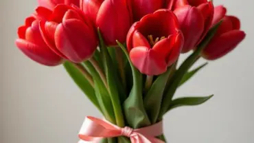 Mơ thấy một bó hoa tulip đỏ