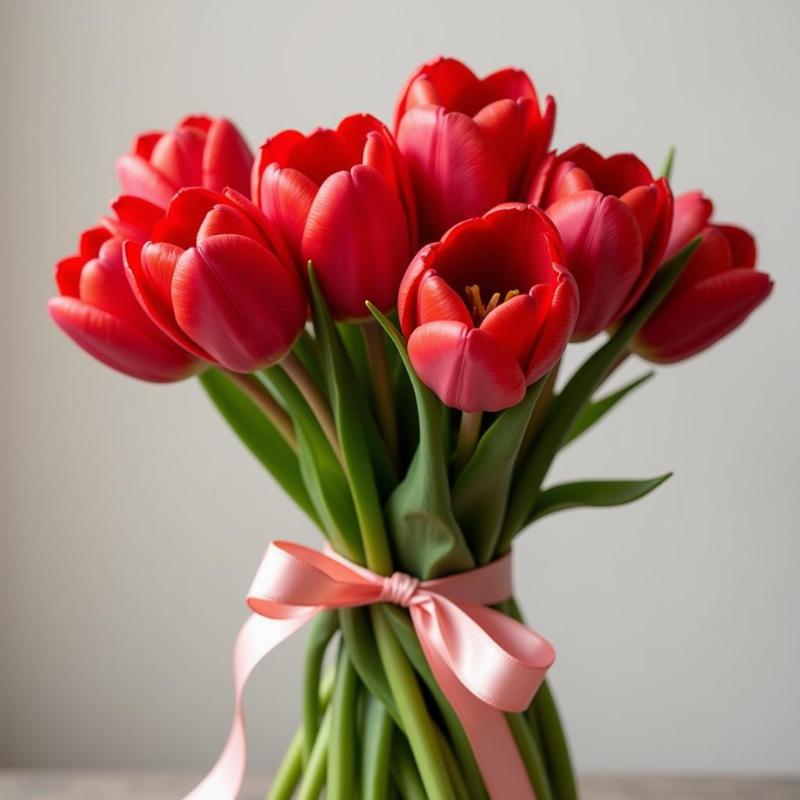 Mơ thấy một bó hoa tulip đỏ