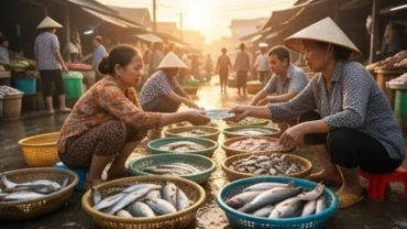 Mơ thấy mua bán cá tươi sống tại khu chợ truyền thống nhộn nhịp tượng trưng cho tài lộc