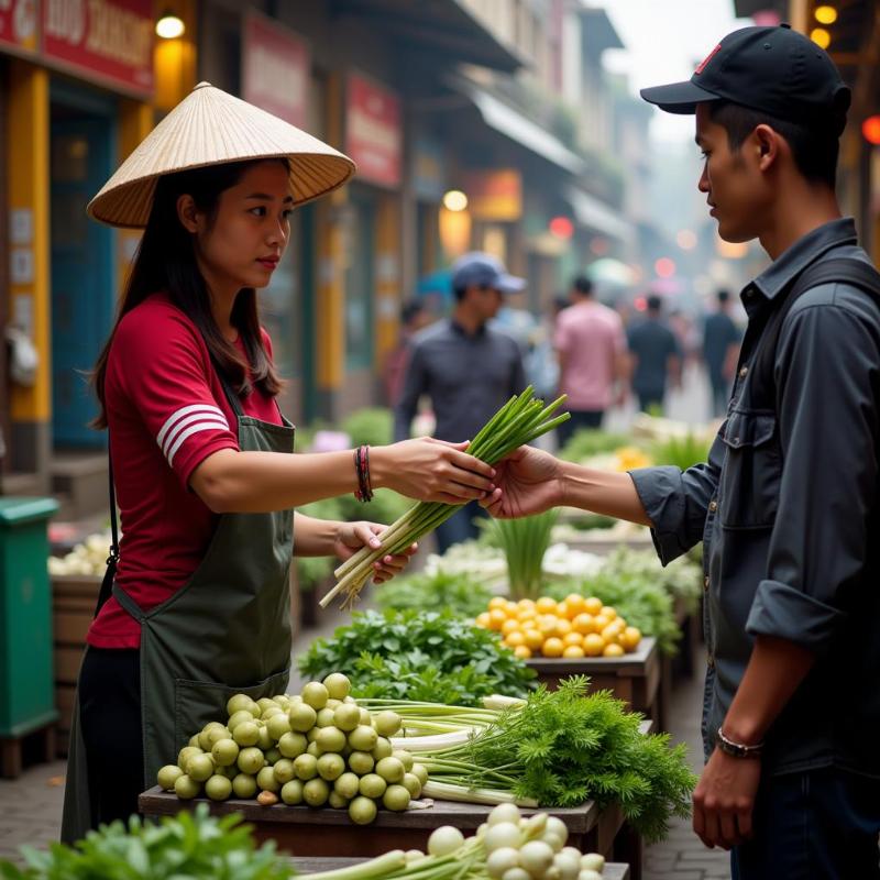 Mơ thấy mua bó sả ở chợ