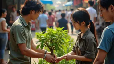 Mơ thấy mua cây lát trong chợ
