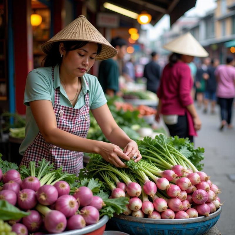 Mơ thấy mua củ từ ở chợ