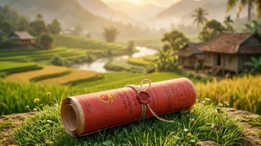 Hình ảnh minh họa điềm báo tài chính và ý nghĩa tâm linh khi nằm mơ thấy mua đất trong văn hóa Việt Nam