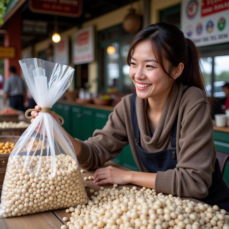 Mơ thấy mua đậu nành tại chợ