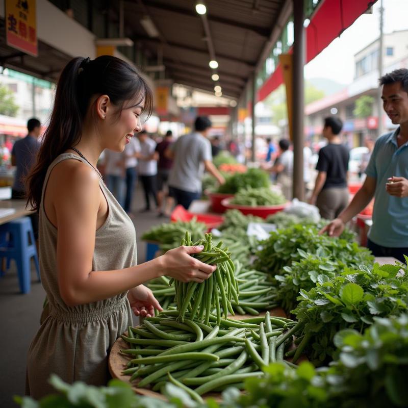 Mơ thấy mua đậu xanh ở chợ