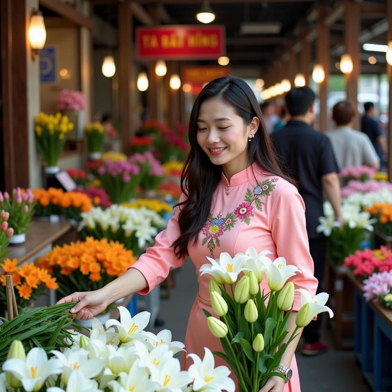 Mơ thấy mua hoa loa kèn trắng