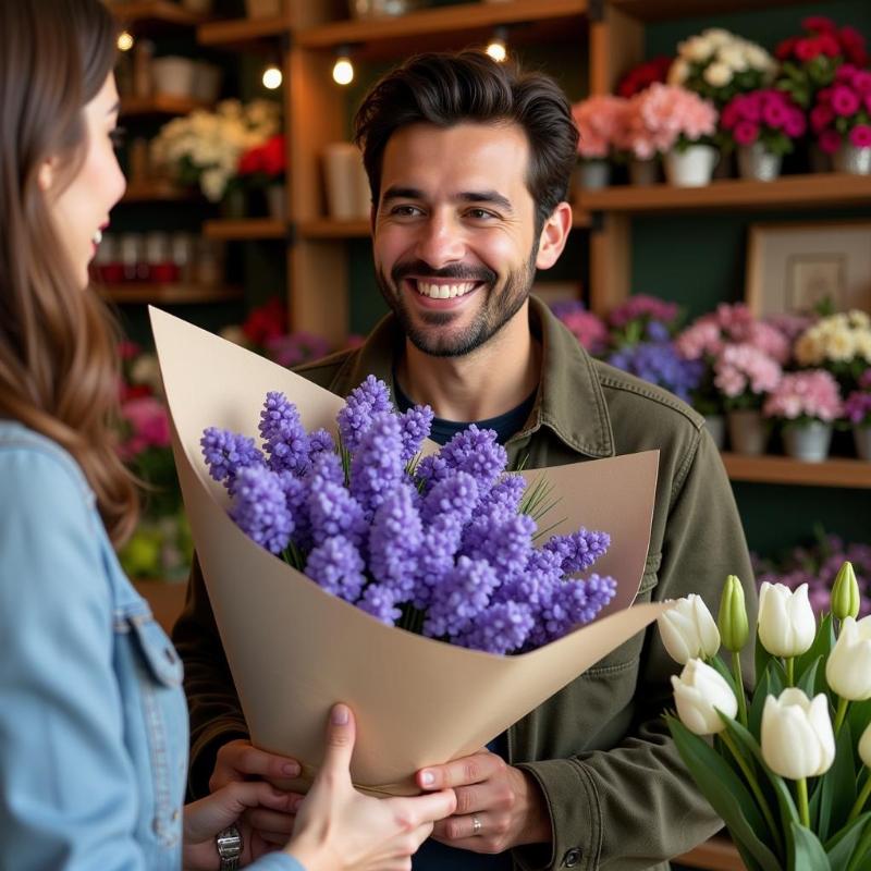 Mơ thấy mua hoa violet tặng người yêu