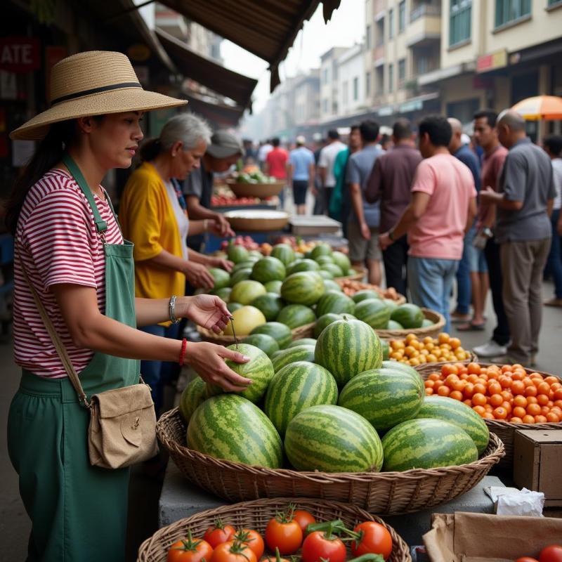 Mơ thấy mua khổ qua ở chợ