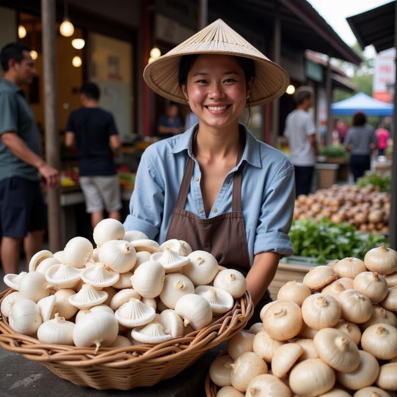 Mơ thấy mua nấm rơm tươi ngon