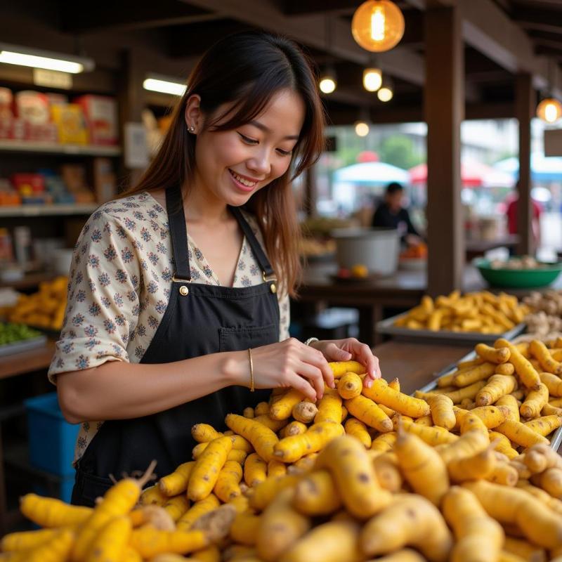 Mơ thấy mua nghệ tươi