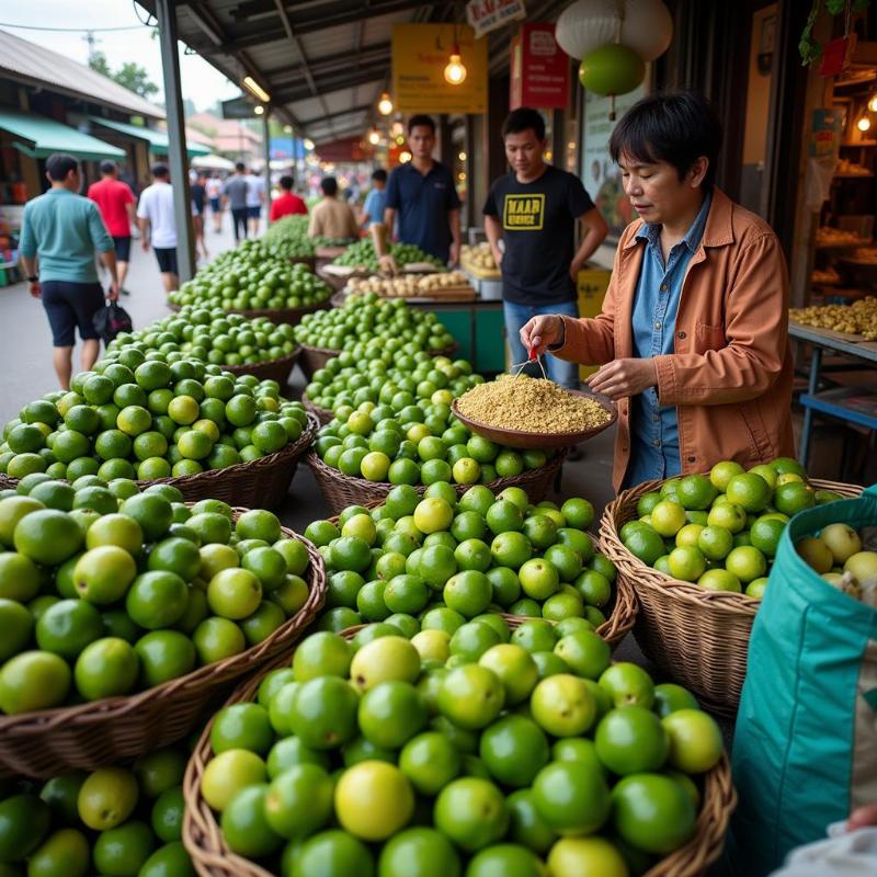 Mơ thấy mua nhiều chanh tại chợ