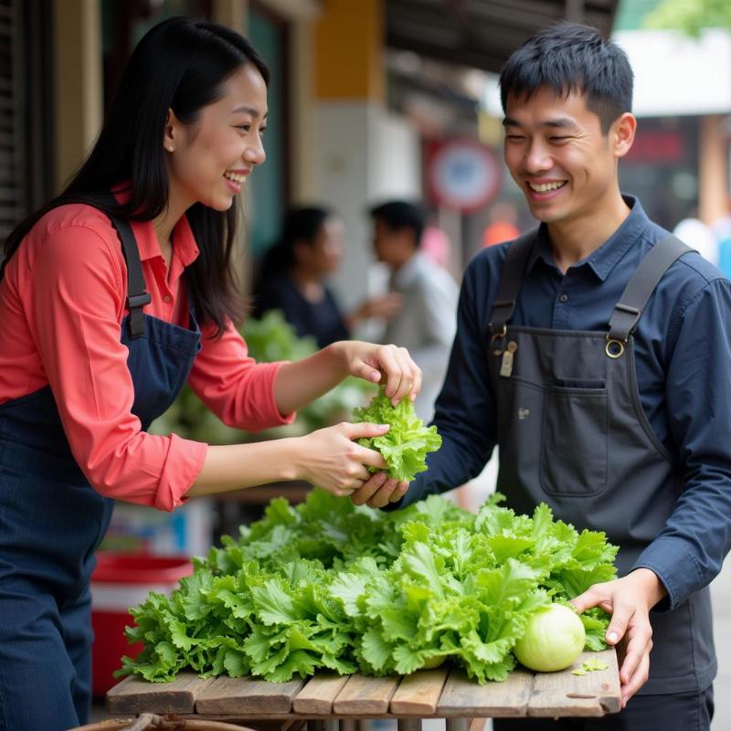 Mơ thấy mua rau diếp giá rẻ