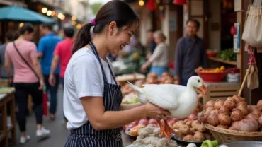 Mơ thấy mua vịt ở chợ
