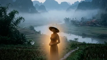 Bức tranh tâm linh minh họa cho hiện tượng mơ thấy người chết cười với mình cùng ý nghĩa phong thủy