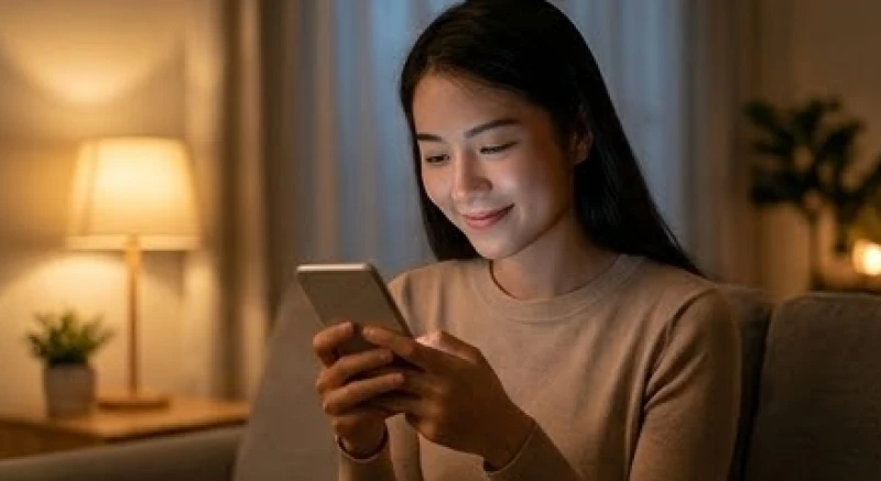 Mơ thấy bạn thân chết: Giải mã tâm lý và cách xử lý thực tế 4 Cô gái mỉm cười nhẹ nhõm khi cầm chiếc điện thoại nhắn tin cho bạn thân, xác nhận mọi thứ vẫn ổn