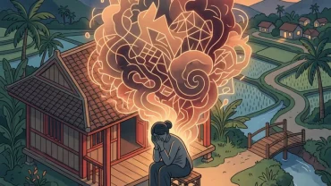 Hình ảnh minh họa cho hiện tượng mơ thấy người đẻ có máu dưới góc độ tâm lý học về sự kiệt sức