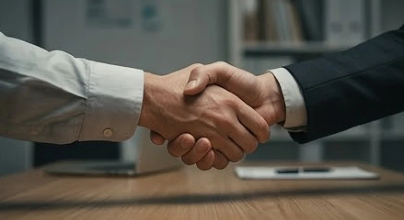 Cái bắt tay dứt khoát khi giải quyết xong các vấn đề vay mượn tiền bạc giữa hai đối tác