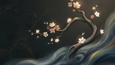 Bức tranh tĩnh vật phong thủy Á Đông minh họa cho ý nghĩa điềm báo mơ thấy người sống chết