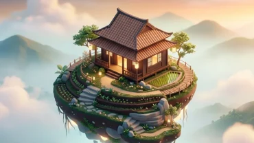 Hình ảnh nghệ thuật thể hiện các điềm báo tâm lý và tài chính ẩn sau giấc mơ thấy nhà đất