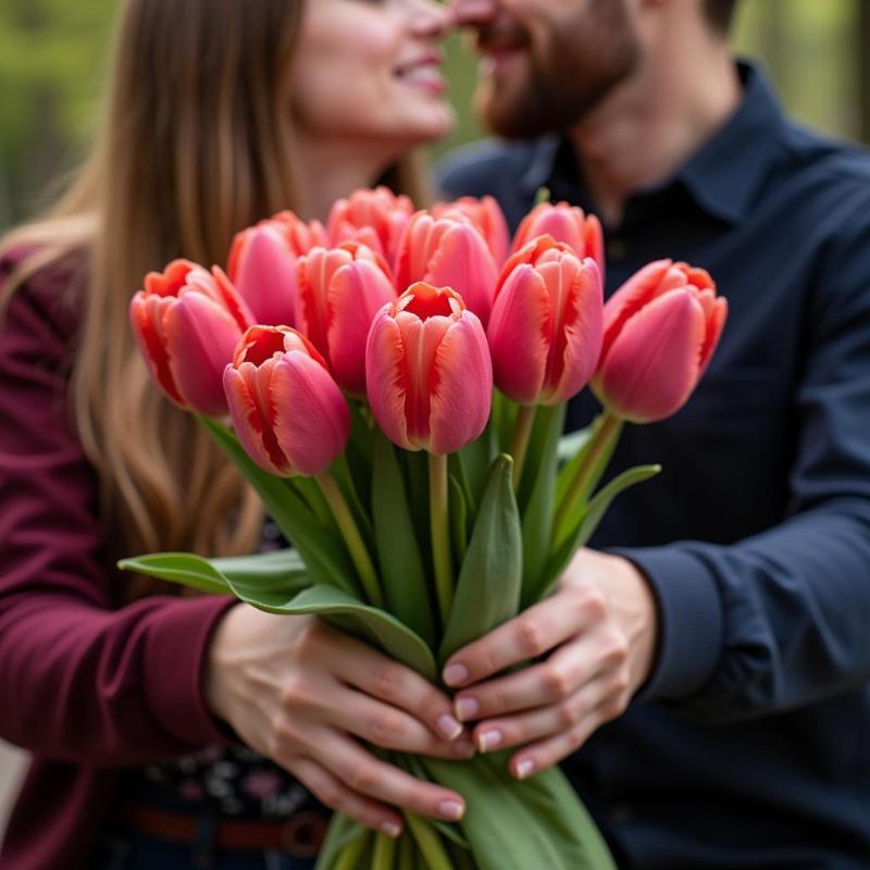 Mơ thấy nhận được hoa tulip từ người yêu