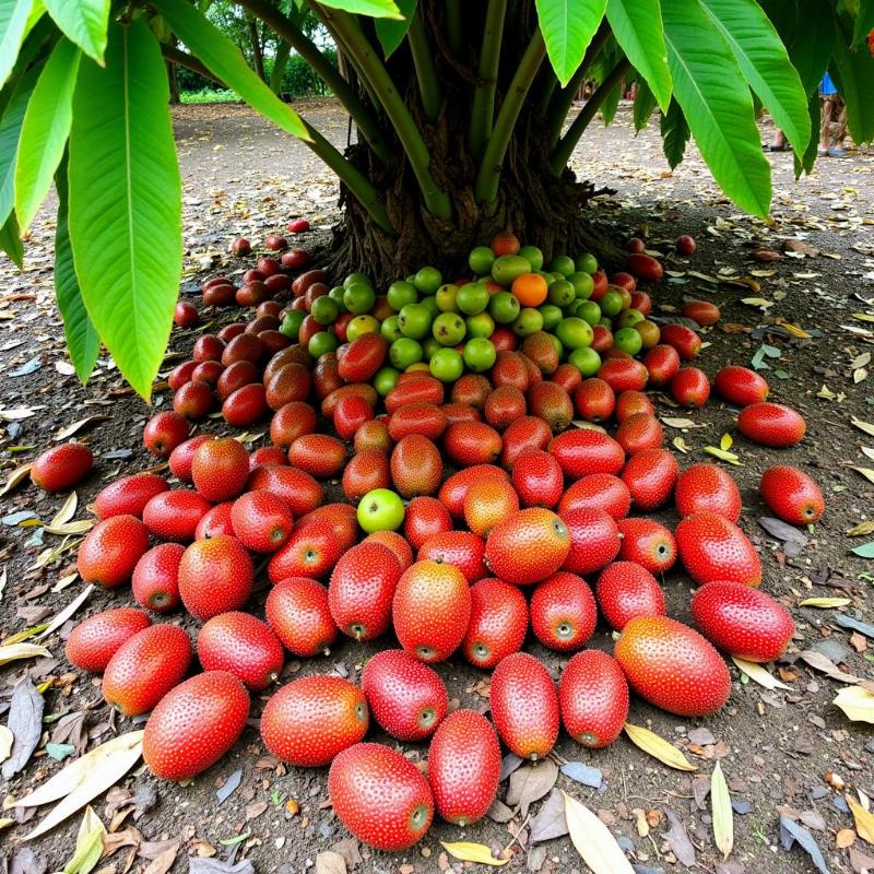 Mơ thấy nhặt chôm chôm rụng đầy đất