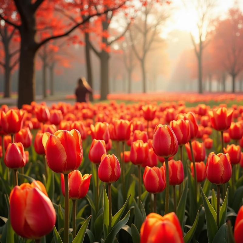 Mơ thấy nhiều hoa tulip dịp Tết: May mắn và tài lộc