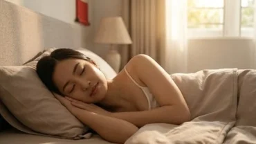 Người phụ nữ ngủ say với gương mặt bình yên khi mơ thấy nói chuyện với người đã chết trong không gian tĩnh lặng