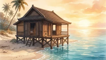Hình ảnh minh họa cho những điềm báo phong thủy và tâm lý khi mơ thấy nước biển dâng cao
