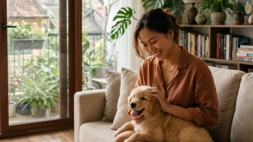 Hình ảnh minh họa cho các điềm báo phong thủy và thông điệp nội tâm khi nằm mơ thấy nuôi chó