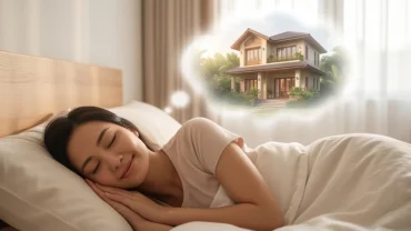 Người phụ nữ mỉm cười thanh thản khi mơ thấy ở nhà mới khang trang ngập tràn ánh nắng ấm áp