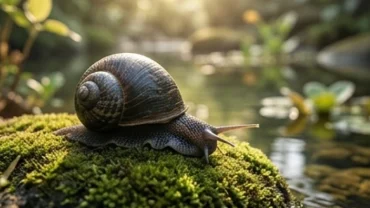 Ý nghĩa phong thủy của giấc mơ thấy ốc nhồi to khỏe bò trên phiến đá rêu phong