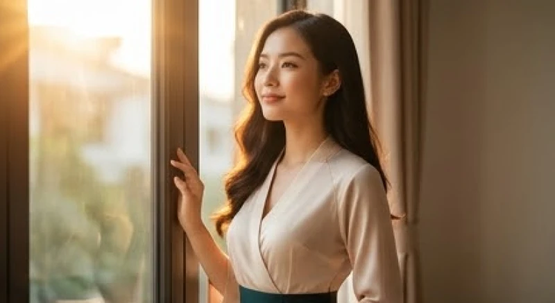 Mơ thấy quần áo đẹp: Điềm báo tâm linh và lý giải con số 12, 33 1 Người phụ nữ rạng rỡ khoác lên mình bộ trang phục mới toanh tượng trưng cho những điềm báo cát tường