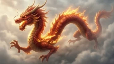 Hình tượng quyền uy thường xuất hiện khi mơ thấy rồng đỏ mang năng lượng vượng phát của hành Hỏa