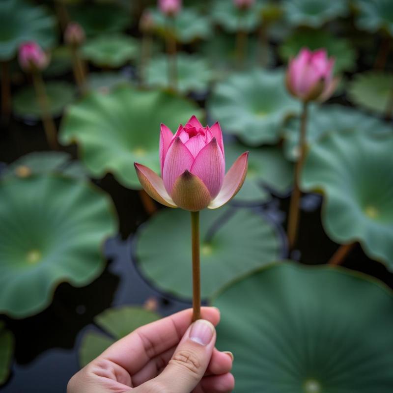 Mơ thấy sen tàn đánh con gì?