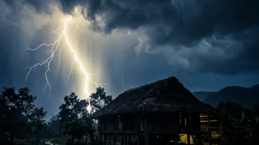 Hình ảnh minh họa mang tính biểu tượng cho ý nghĩa tâm lý khi mơ thấy sét đánh người thân trong gia đình