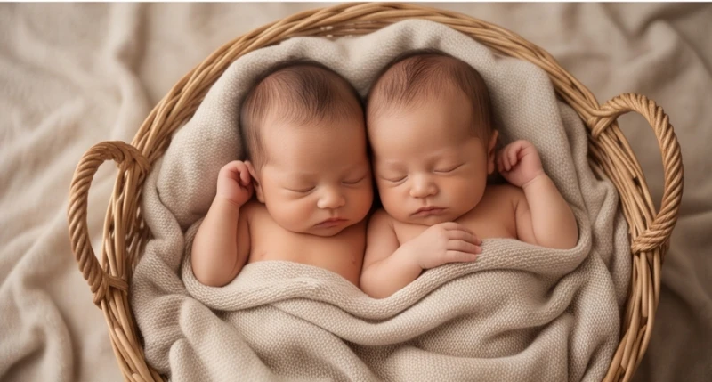 Mơ thấy người khác sinh con: Điềm báo và bảng số may mắn 5 Hai em bé sơ sinh sinh đôi nằm cạnh nhau trong nôi tượng trưng cho tài lộc nhân đôi khi mơ thấy người khác sinh con