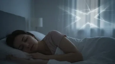 Người đang nằm ngủ say sưa với bóng mờ ảo tượng trưng cho việc nằm mơ thấy tai nạn chết người trong tiềm thức
