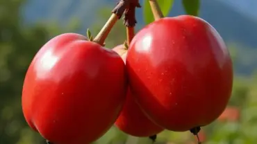 Mơ thấy táo mèo chín đỏ mọng trên cây