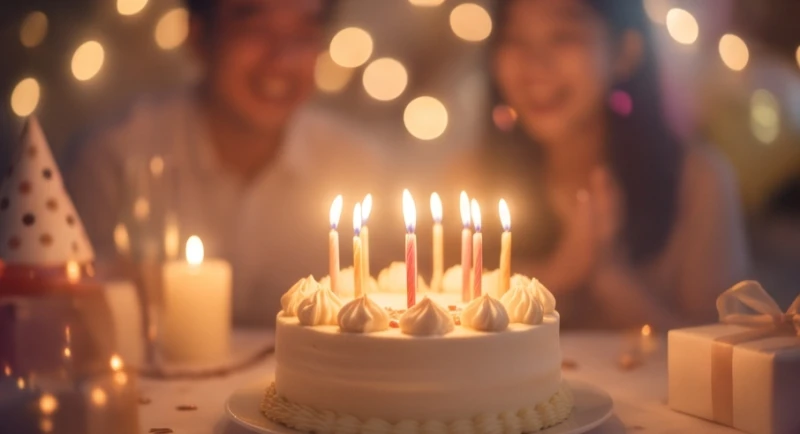 Mơ thấy ăn uống tiệc tùng: Điềm báo, số may mắn & cách hóa giải 3 Bầu không khí tươi vui của một buổi tiệc sinh nhật rực rỡ ánh nến đại diện cho sự đổi mới và tái sinh tích cực