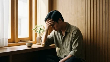 Hình ảnh trừu tượng biểu diễn trạng thái tâm lý lo âu căng thẳng và hiện tượng mơ thấy tinh trùng ở nam giới