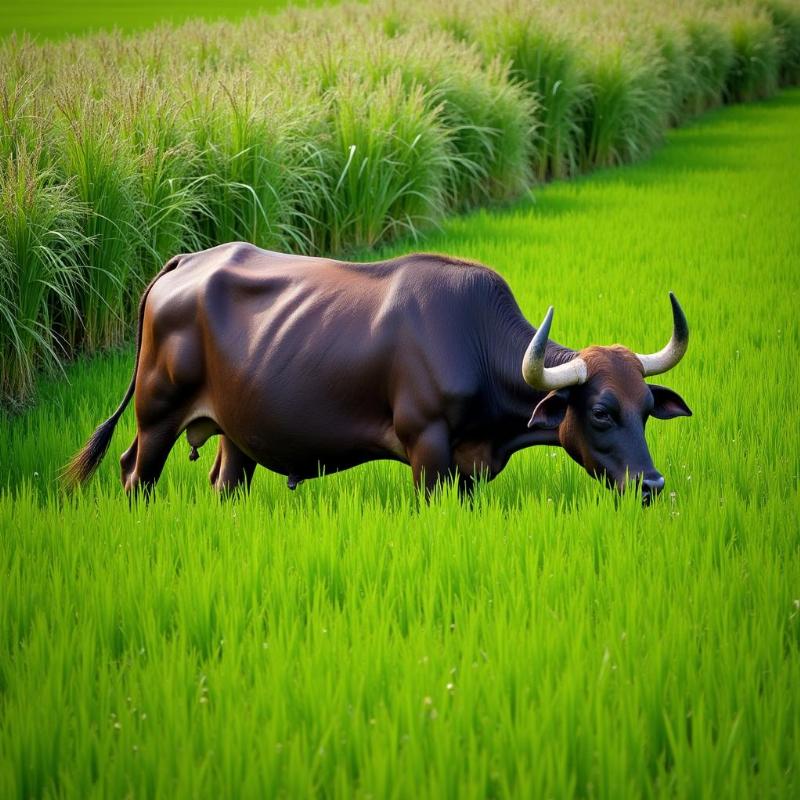 Mơ thấy trâu già gặm cỏ