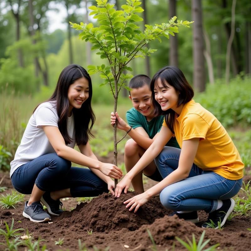 Mơ thấy trồng cây nhãn cùng gia đình