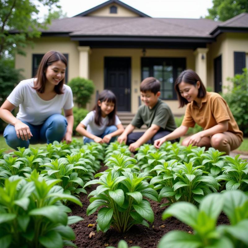 Mơ thấy trồng húng quế trước nhà