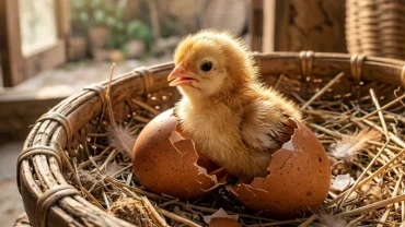 Hình ảnh minh họa điềm báo phong thủy đại cát khi mơ thấy trứng gà nở mang lại năng lượng tích cực cho sự nghiệp